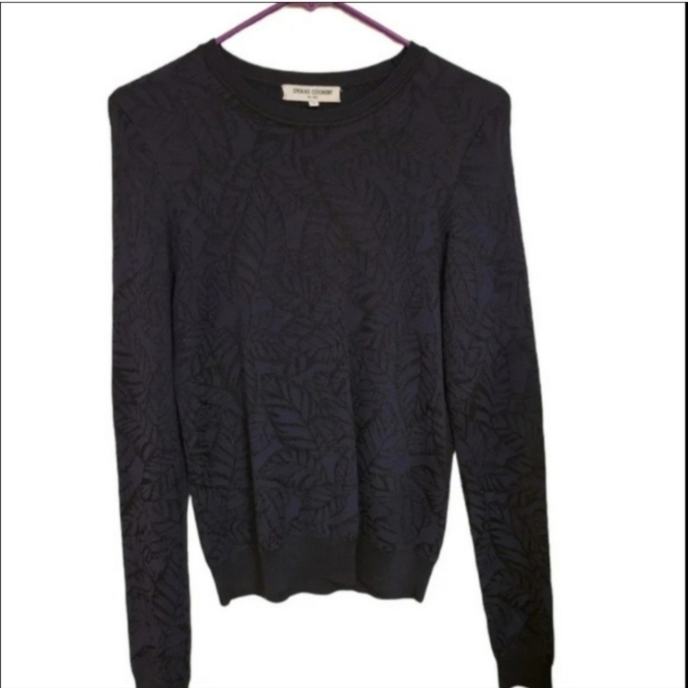 Opening ceremony long sleeve plant print crew pullover Size Small